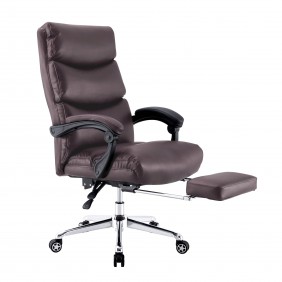 Fotel biurowy obrotowy ekoskóra krzesło biurowe brązowy 601